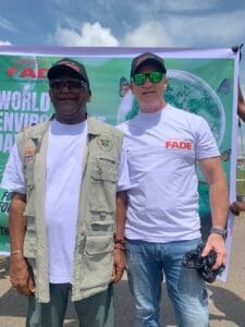 Dr Newton Jibunoh and Airport maager 1