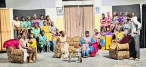 Scene from LOVES UNLIKE LADING staged in Ibadan Monday June 8 pg